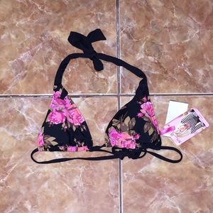 Brand new Betsey Johnson halter bikini top!