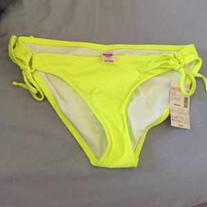 Neon green bikini bottoms