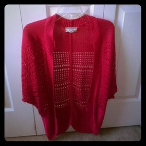 Coral knit cardigan