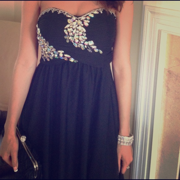 Beautiful black prom dress