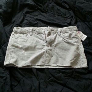 NWT gray corduroy mini