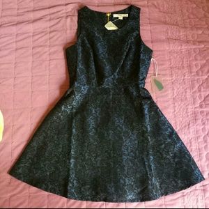 *sold*Classy black lace blue dress