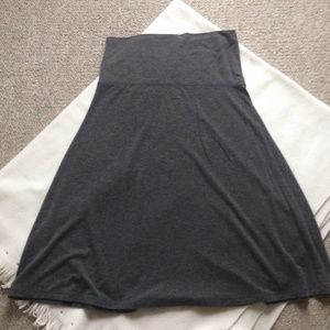 Old Navy gray skirt. 24" hits above the knee.