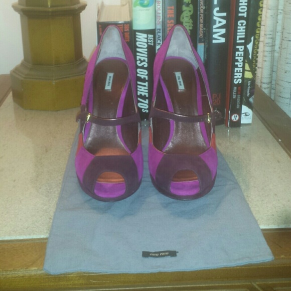 Miu Miu BNWT Suede Patchwork Mary-Jane Stilettos! - Picture 4 of 4