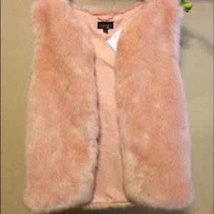Topshop Fur Gilet NWT