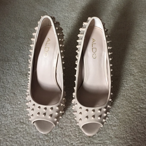 Aldo Peep Toe Studded Platforms