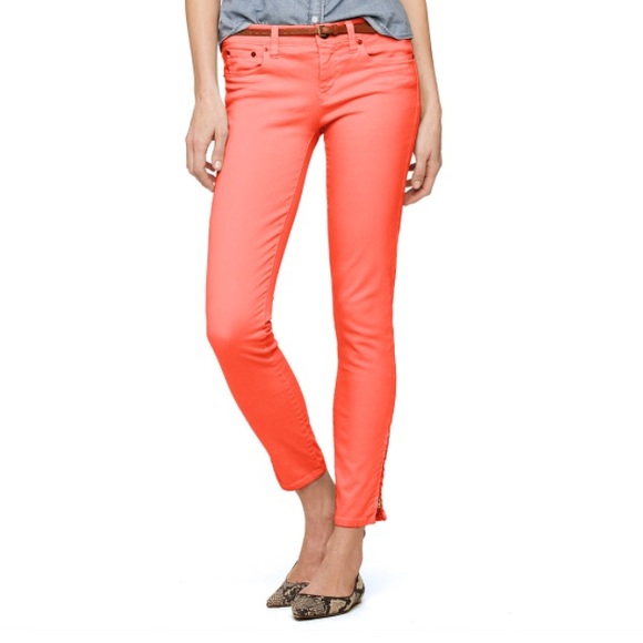 J. Crew Garment-Dyed Ankle-Zip Toothpick Jean 30A