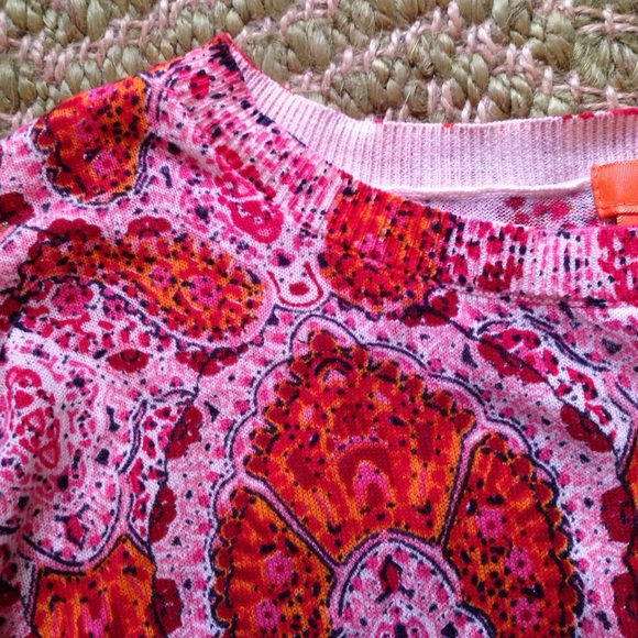 REDUCED Pink Patterned Sweater - Picture 2 of 4