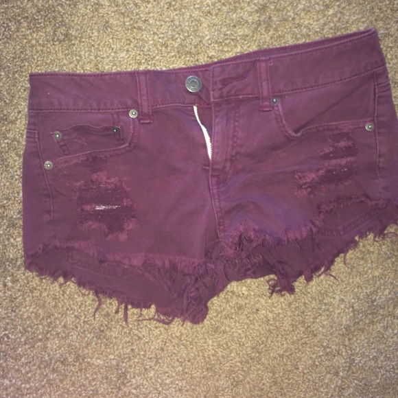 SOLD!!! American Eagle high waisted maroon shorts