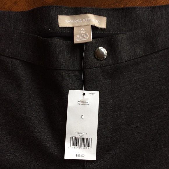 ✨NEW ✨BANANA REPUBLIC Gray Skinny Zip Up Pants - Picture 2 of 4