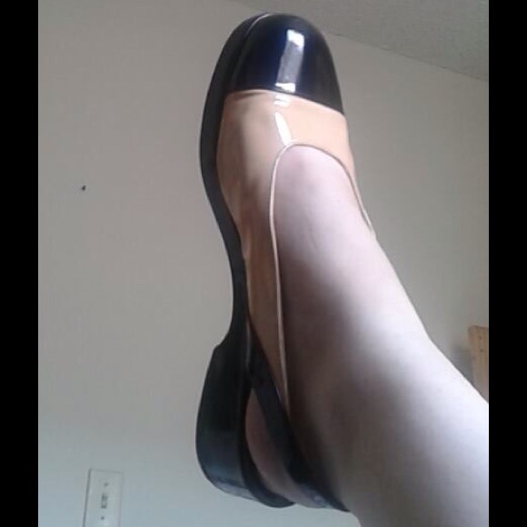 Chanel Toe Cap Slingback Shoes