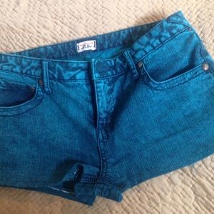 Free People Over-Dyed Turquoise Shorts -29