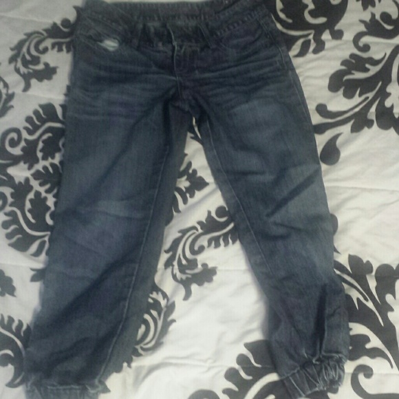 Jean joggers w/zipper sides