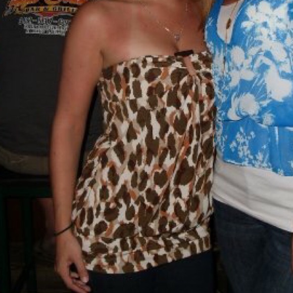 SALE! Leopard print tube top - Picture 4 of 4