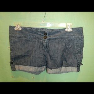 SOLD Denim shorts with folded cuff