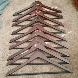 10 dark wooden hangers!
