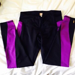 Lucy black and purple pants. Excellent condition!