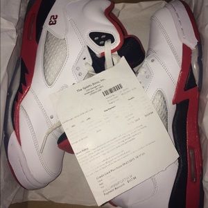 Fire Red 5s Black Tongue