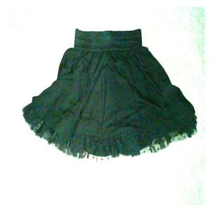 Black Polyester Skirt