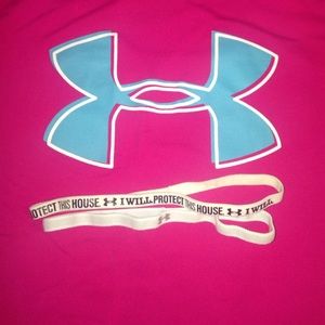 Womens shirt & headbands under armour