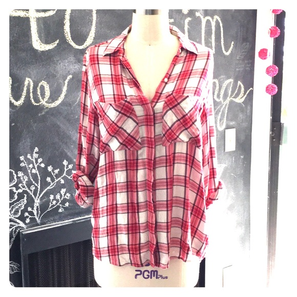Loose plaid tunic from Express.
