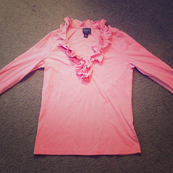 Rose pink long sleeve shirt