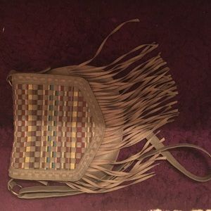 Fringe cross-body bag