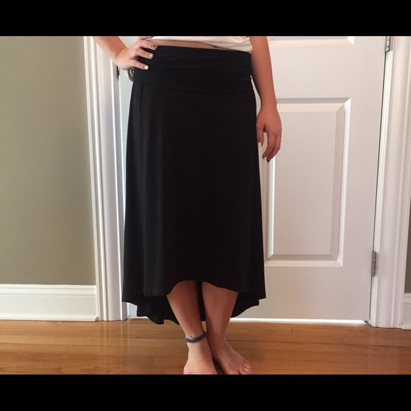 Black High Low Maxi Skirt