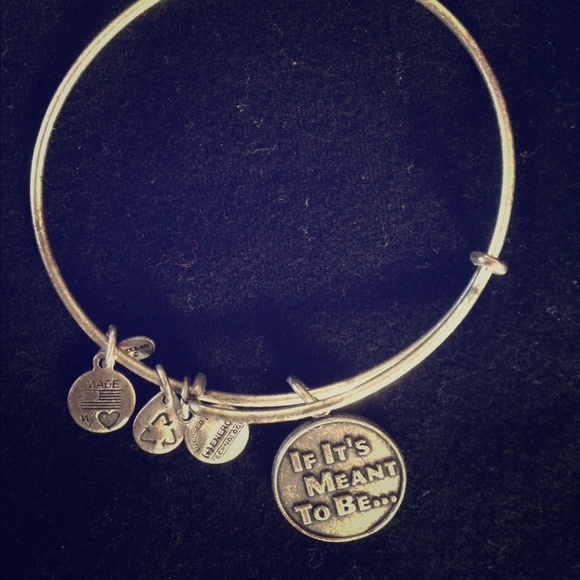 SILVER ALEX AND ANI "If it's meant to be" BRACELET