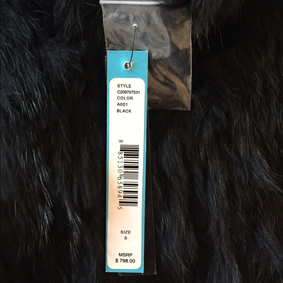 Alice + Olivia Harriet Rabbit Fur Vest - Sz S NWT! - Picture 2 of 4