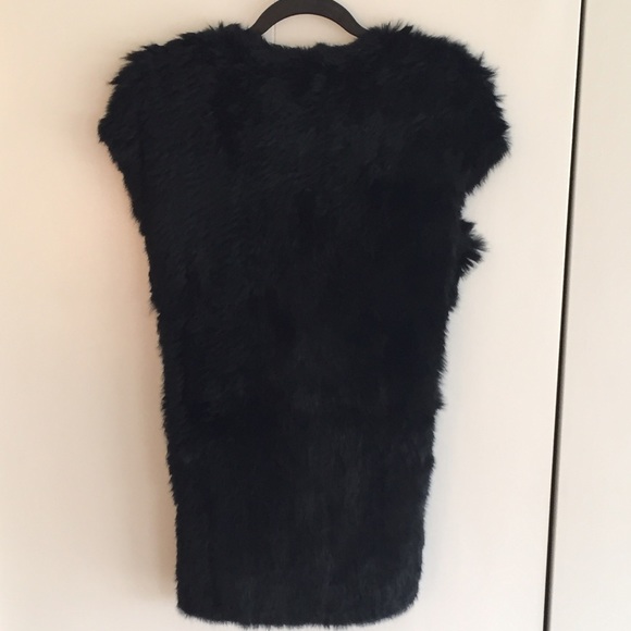 Alice + Olivia Harriet Rabbit Fur Vest - Sz S NWT! - Picture 3 of 4