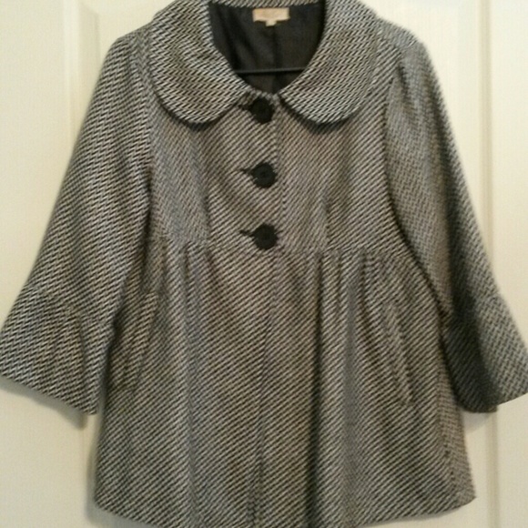 Black and White Tweed Poplin Jacket