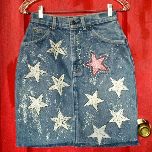 Refashioned Denim Skirt