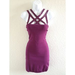 Bebe dress in plum.