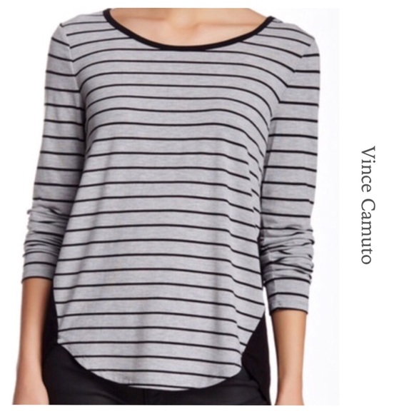 Two by Vince Camuto Tops - TWO BY VINCE WOVEN BACK STRIPE HI-LO TOP ~ NWT