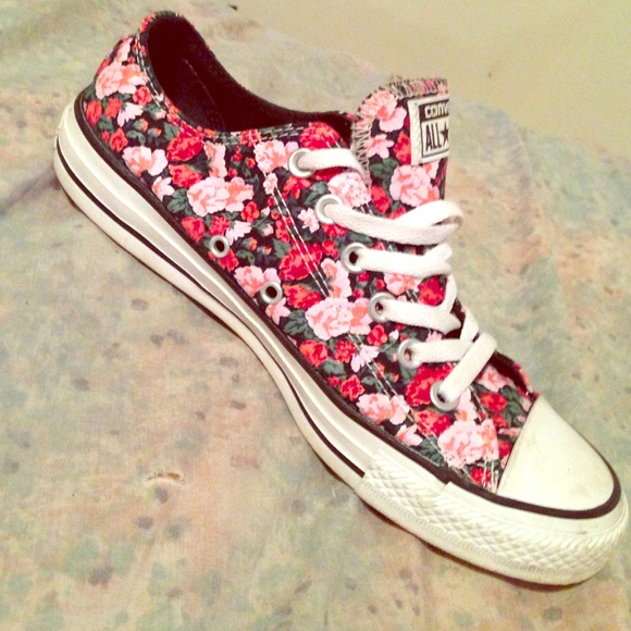 custom floral converse