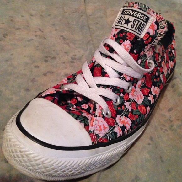 custom floral converse