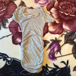 Dress silver, ruched sides