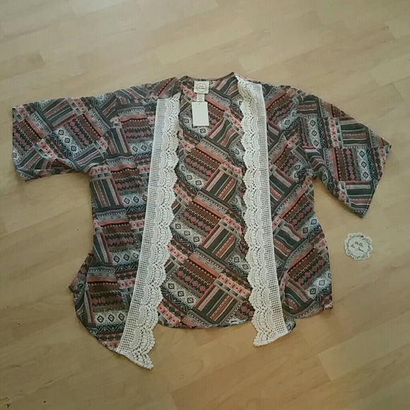 Aztec print kimono