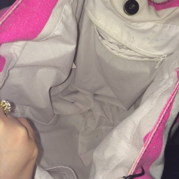 Roxy, pink & white tote bag! - Picture 2 of 4