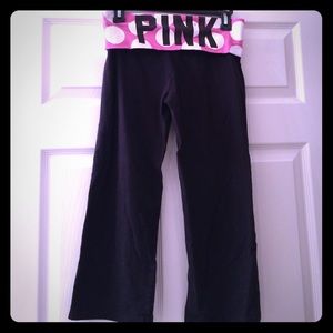 VS Pink Foldover Yoga Pants