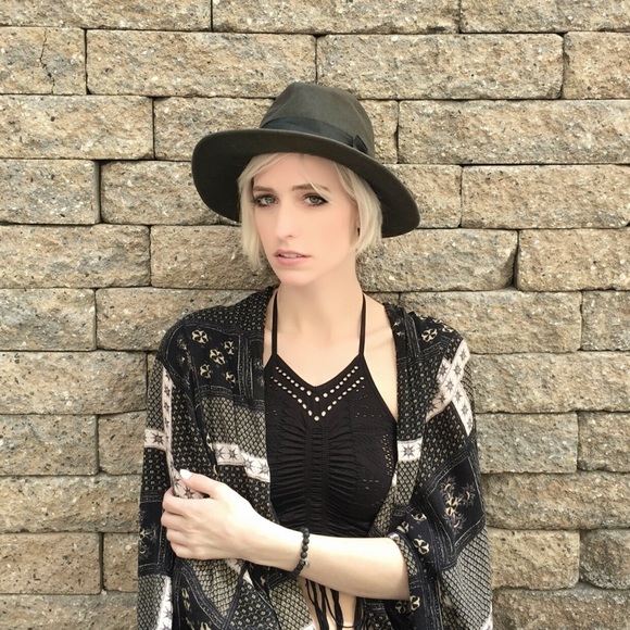 Vintage Fedora in Olive Green main image 4
