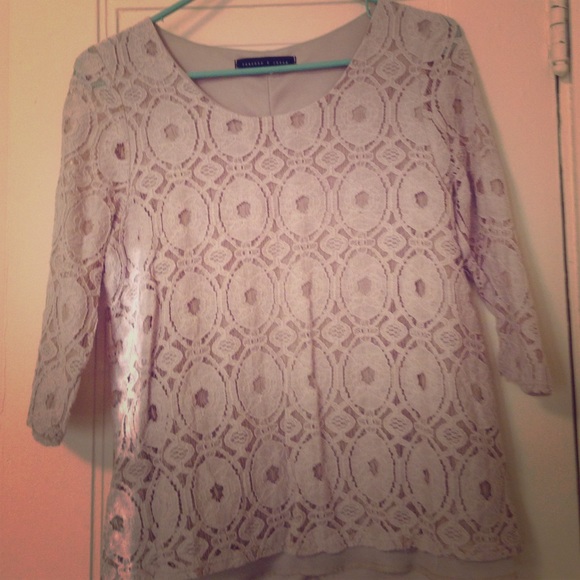 Cream lace top