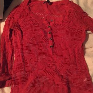 AE red sweater