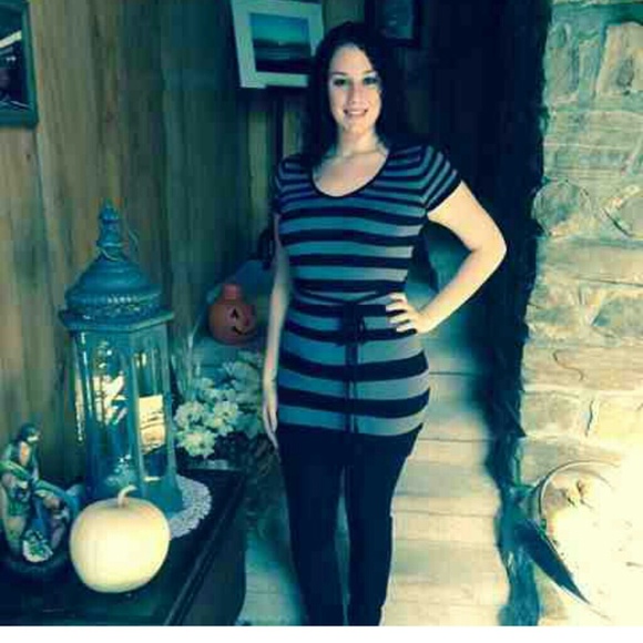 Stripped fitted dress