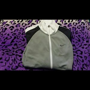 Grey and black zipup sweater