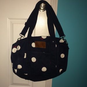 Abercrombie polka dot duffle bag