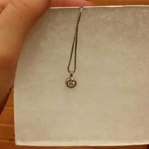 Swavroski necklace sterling silver