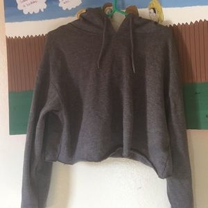 Cropped grey hoodie