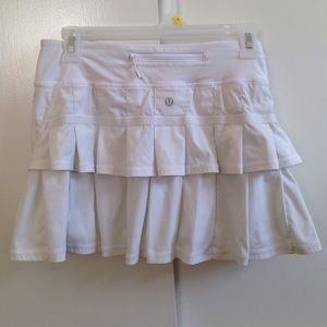 Lululemon White Pacesetter Skirt